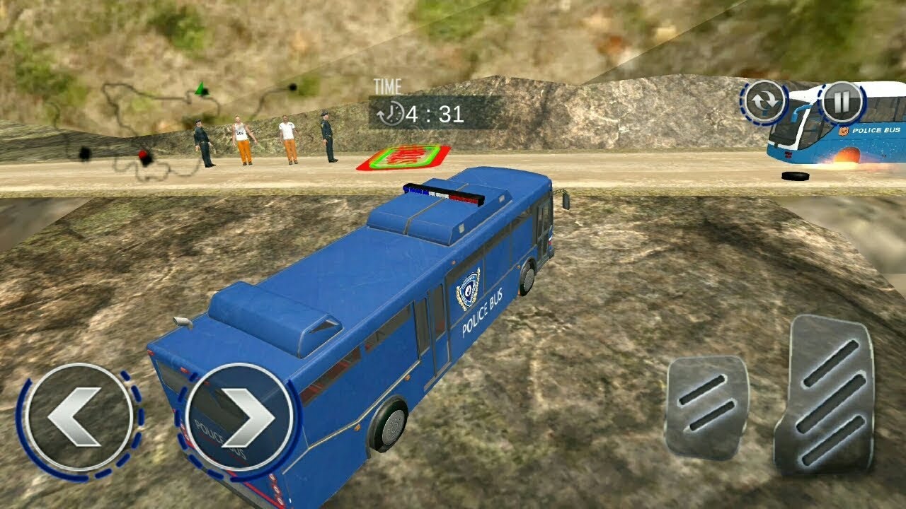 Offroad Police Bus Driver :Jail Prisoner Transport Game, Gameplay