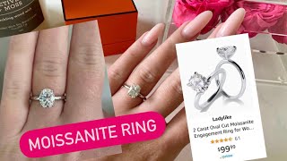 MOISSANITE RING from Amazon, brand LADYLIKE / HONEST RING REVIEW