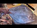 Incredible Big Black Pomfret Fish Cutting Skills | Amazing Fish Cutting Experts