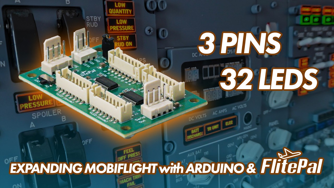Mobiflight Aduino Expand Mobiflight Outputs with a Shift Register | 32 LEDs Using Only 3 ...