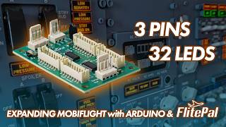 Expand Mobiflight Outputs with a Shift Register | 32 LEDs Using Only 3 Arduino Pins