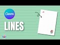 How to create LINES in Canva