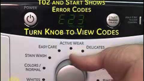 GE Front Load Washer Test Modes