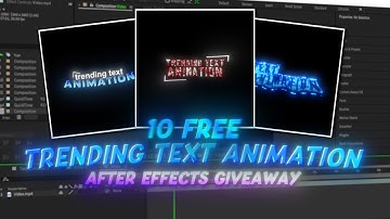 10 Free Text Animations Pack For After Effects - Text Presets For After Effects Edits