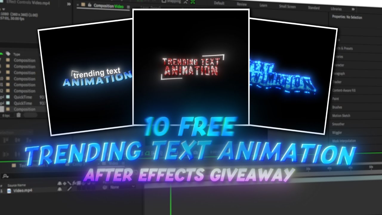 Text Changing Animation Example 10 Free Text Animations Pack For After Effects - Text Presets For After ...