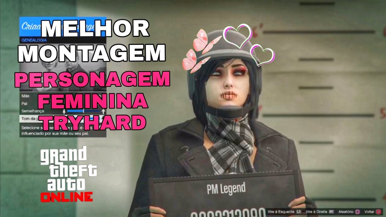 MONTAGEM PERSONAGEM FEMININA TRYHARD BONITA / Personagem do canal | Gta V Online