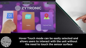 Zytronic ZyBrid® hover – Contactless Hover Touch Example App Demonstration