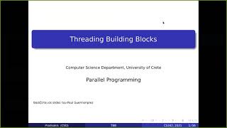 Threading Building Blocks: Introduction