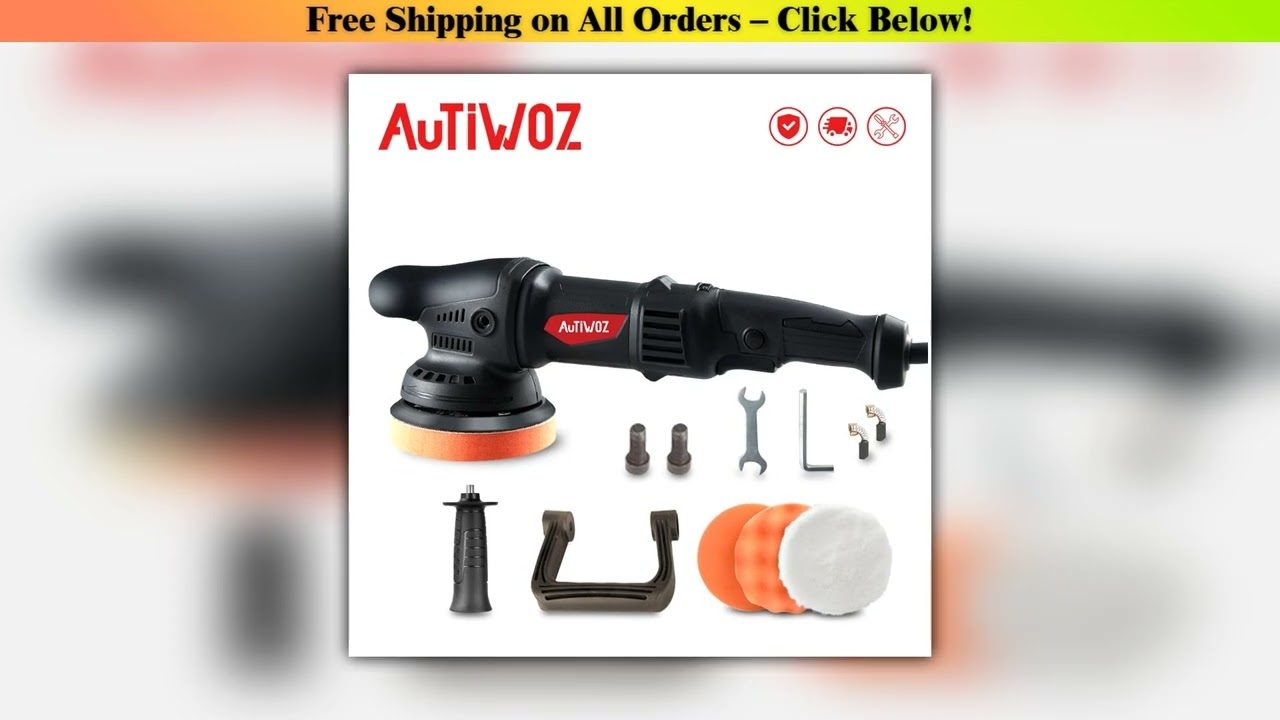 AUTIWOZ Car Polishing Machine Dual Action Car Polisher DA 920W High Power Random 9mm Random