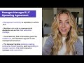 Free Managed LLC Operating Agreement Template + Complete Walkthrough for LLC Formation &amp; Compliance