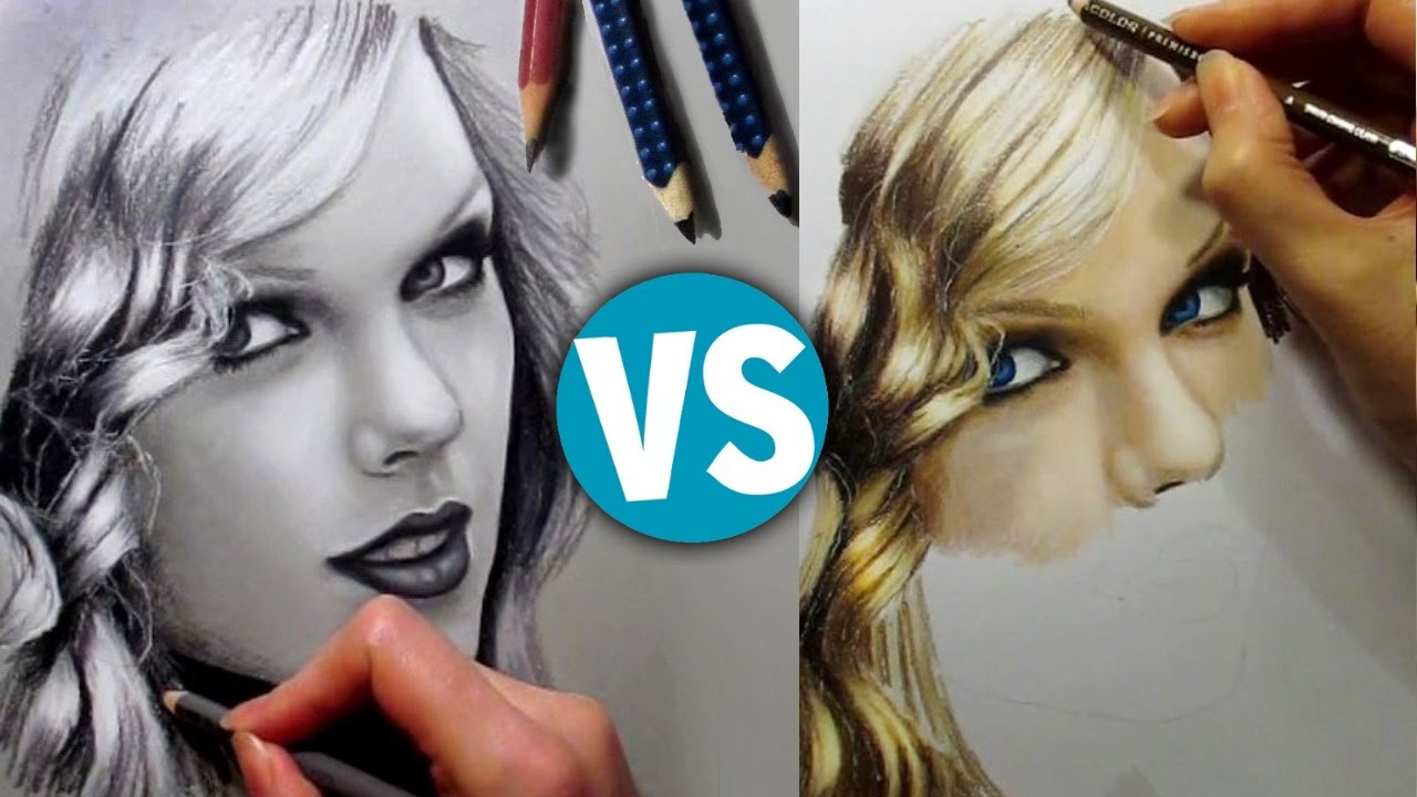⁣Drawing Taylor Swift Graphite & Colored Pencils - Speed Draw | Jasmina Susak
