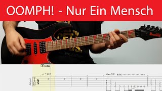 OOMPH! - Nur Ein Mensch Guitar Cover With Tabs And Backing Track(B Standard)