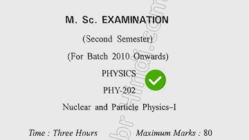 2015 Cdlu MSc Physics 2nd Sem Nuclear & Particle Physics Question Paper