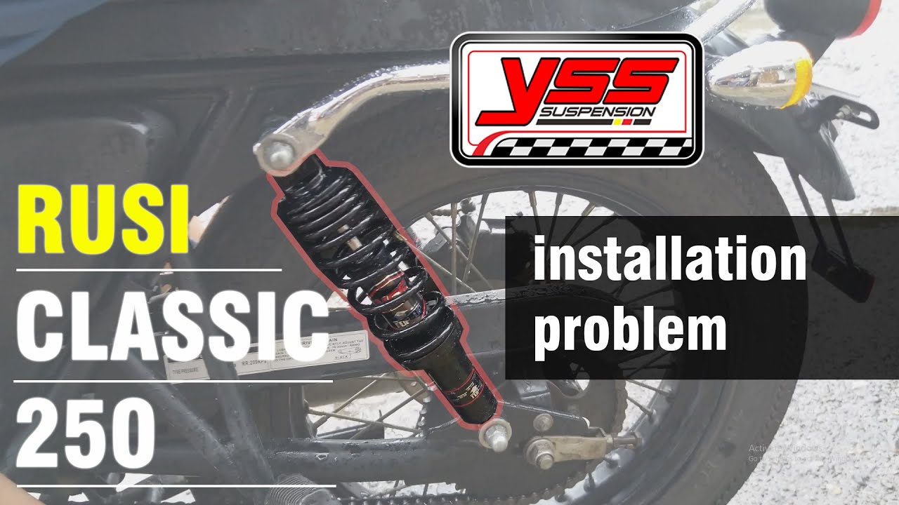 YSS shock absorber installation on my RUSI 250 MotoVlog25b YouTube