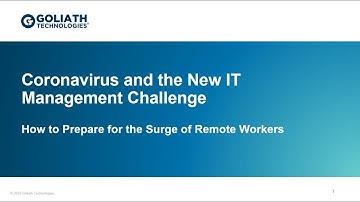 Coronavirus and the New IT Management Challenge