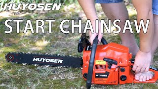 huyosen 6020E \u00265020E gas chainsaw - YouTube