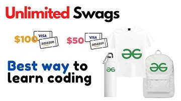 Unlimited swags || Problem of the day || learn Coding || Geeksforgeeks #gfg #freeswags