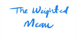 5.4 Weighted Mean in R