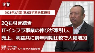【IRTV 3393】スターティアホールディングス/2023年3月期 第2四半期決算説明動画