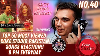 40. Baliye(Laung Gawacha) |Top50MostViewed|CokeStudioPakistan|Songs Reactionvideo at 8PM Everyday