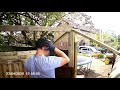 Free pallet wood cabin build time lapse