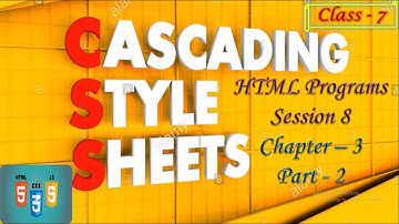 Chapter - 3 Cascading Style Sheets | Internal Styling