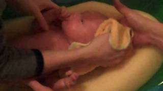 Caroline's First Bath_March 3, 2010