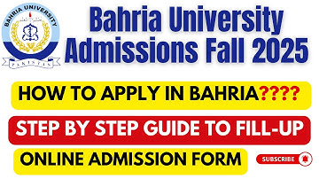 Bahria University Admissions Fall 2025 | How to Apply? | Step-by-Step Complete Admission Guide
