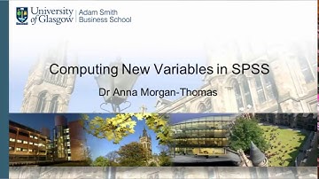 SPSS 24 Tutorial 13: Computing New Variables