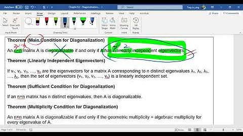 MAT263 (D2) Condition on Diagonalization