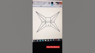 3D drawing in ms paint | learn drawing with easy step by step tutorial | optical illusion art#shorts