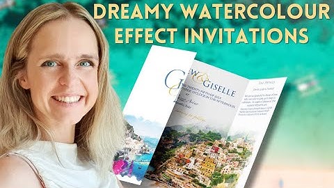 Watercolour Effect Wedding Invitation Reveal