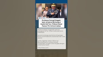 TAMPIL GAGAH! Gaya Menkeu Purbaya bak Jenderal Bintang 4 Hadiri Hut ke-79 Bea Cukai