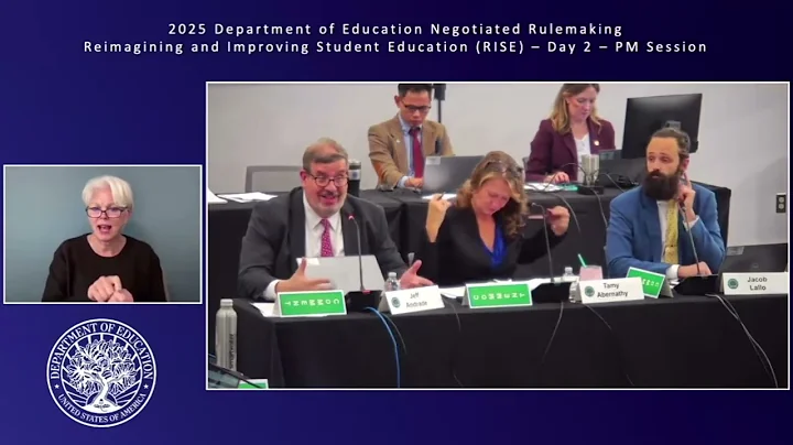 Reimagining and Improving Student Education (RISE) Committee Negotiated Rulemaking 2 Nov 4, 2025 PM