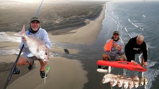 Part 1  fishing the 90mile  an epic day surfcasting and tiki fishing for big west coast snapper