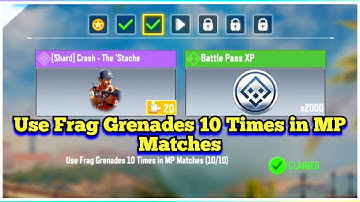 Call Of Duty Mobile Use Frag Grenades 10 Times in MP Matches Task Complete