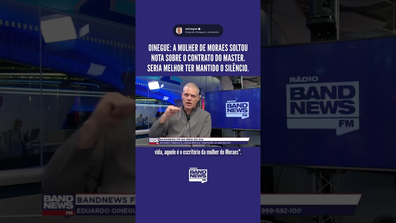 Eduardo Oinegue, avaliou que a nota divulgada pela advogada Viviane Barci para explicar...