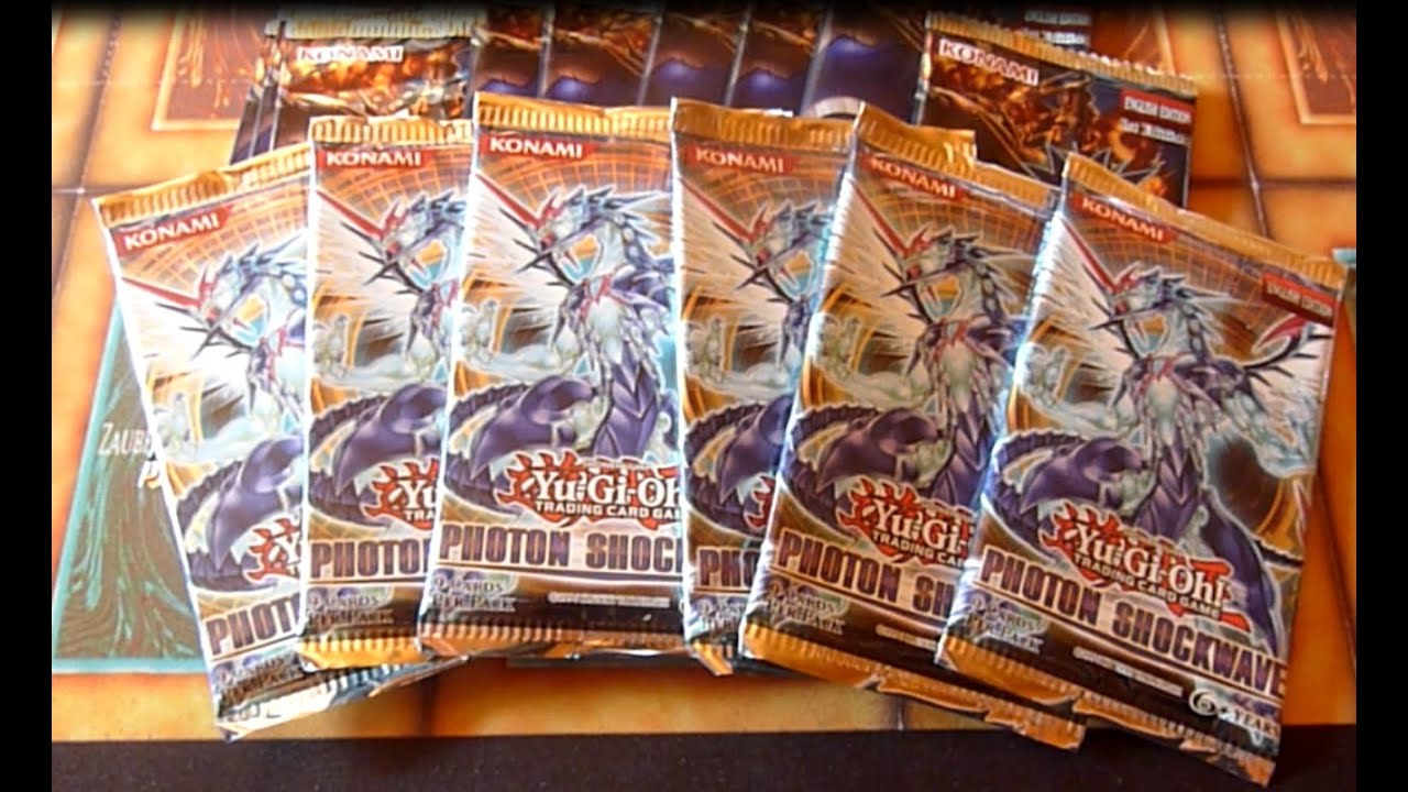 Yugioh booster pack opening Photon Shockwave and LED9 YouTube
