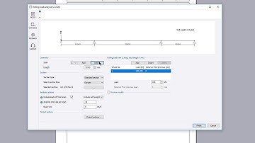 Rolling load analysis (Eurocode)