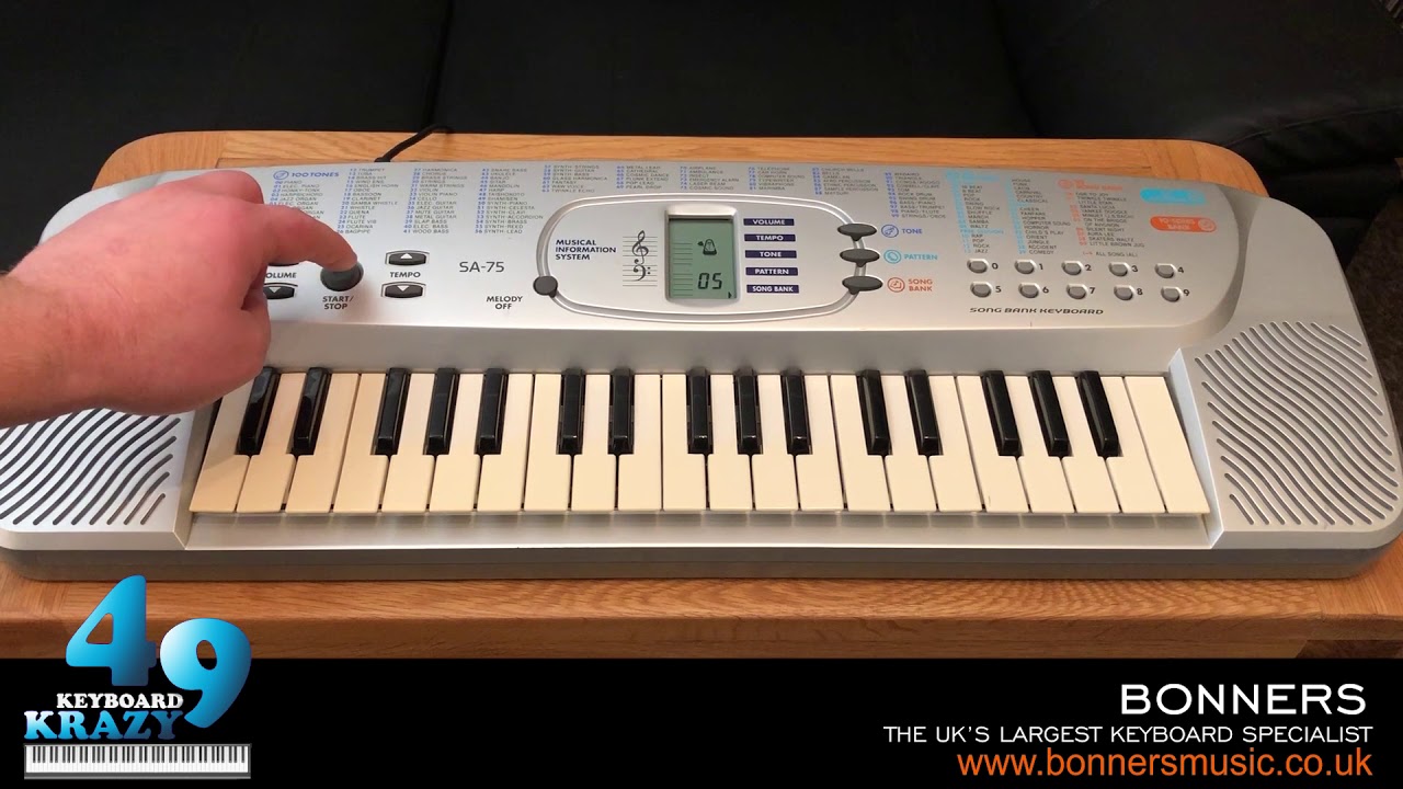 tyfon Grand Onkel eller Mister Casio SA-75 Keyboard - 10 Demonstration Songs - YouTube