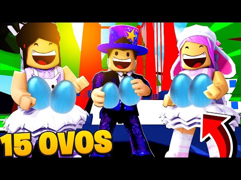 🐣 Abrindo 15 OVOS DOURADOS no Adopt Me - Roblox 