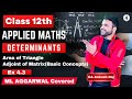 Determinants class 12 applied maths ml aggarwal  area of triangle  sri kautilya  ca ankush raj