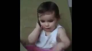 funny videos .... funny cute girl talk in phone