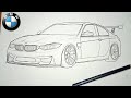 رسم سيارة BMW M4 رسم سهل ومثالي 