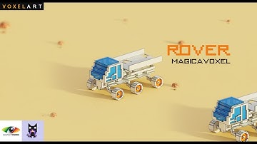 Magicavoxel | Creating a 3D Isometric Rover model scene (Speed Art)