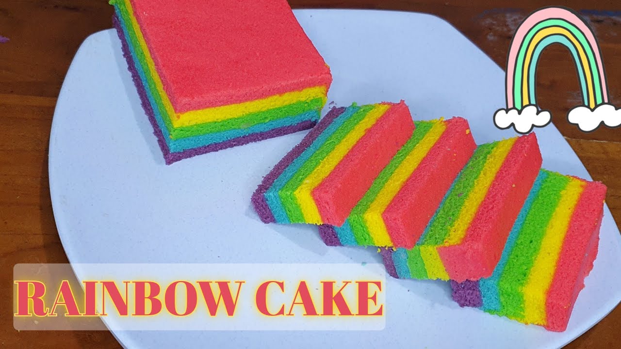 Rainbow Cake Takaran Sendok Resep Anti Gagal Rainbowcakekukus