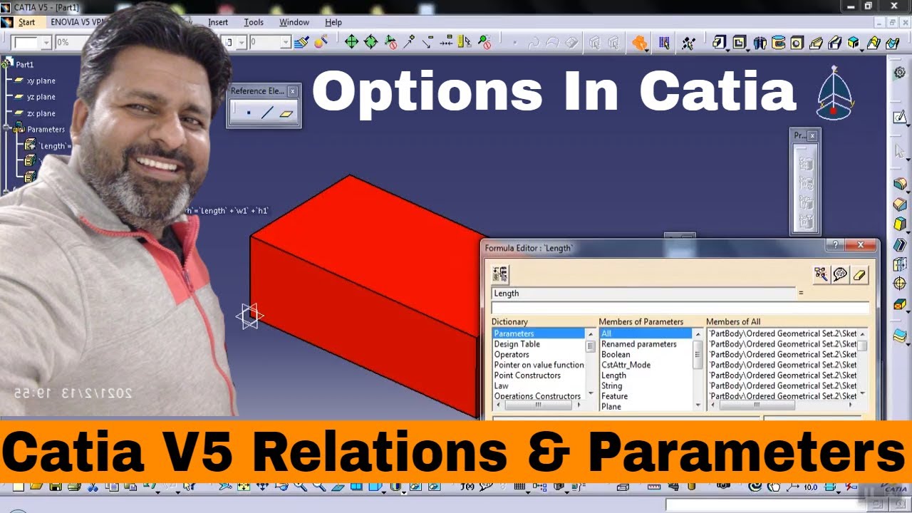 RELATIONS AND PARAMETER CATIA V5R20| HOW TO CREATE RELATIONS AND ...