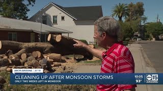 Residents still cleaning up after monsoon storms