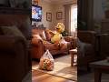 A duck is eating chocolate.#stutas #cartoon #shortvideo #duck #vairal #cartoon #duck #choklet #love