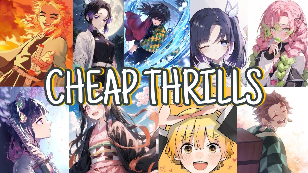 (Demon slayer) characters singing cheap thrills 😁😃